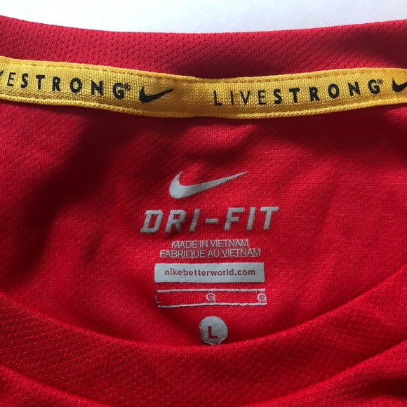 Nike DRI-FIT Athletic T-Shirt Livestrong Mens - Picture 7 of 8